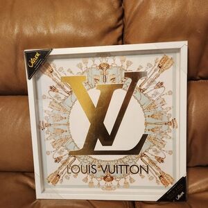 Oliver Gal Luxe Gold Foil Embossed LV Framed Art Print NEW IN BOX